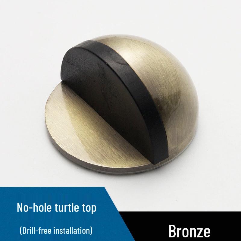 304 Stainless Steel Magnetic Turtle Top Door Stopper, Anti-Collision Floor Bumper & Rubber Limiter