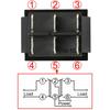 Heschen Rocker Switch ON-Off-ON DPDT 6 Terminals 16A 250VAC Black 2Pack