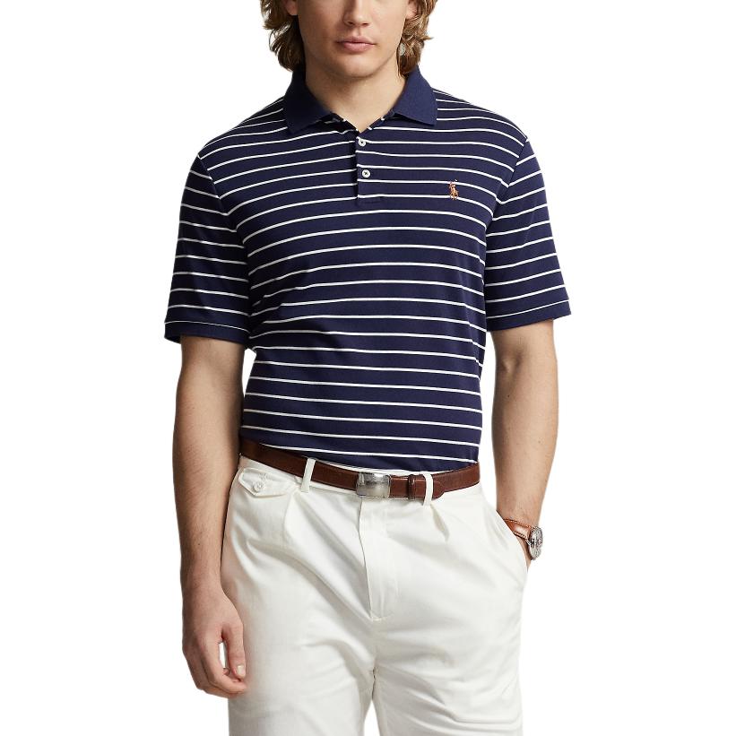 Polo Ralph Lauren Striped Logo Embroidery Polo Shirt MNPOKNI1N822113-410