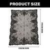 Scary Halloween Table Cover, 53x69inch Rectangles Festival Black Lace Tablecloth Decoration for Festives Occasion