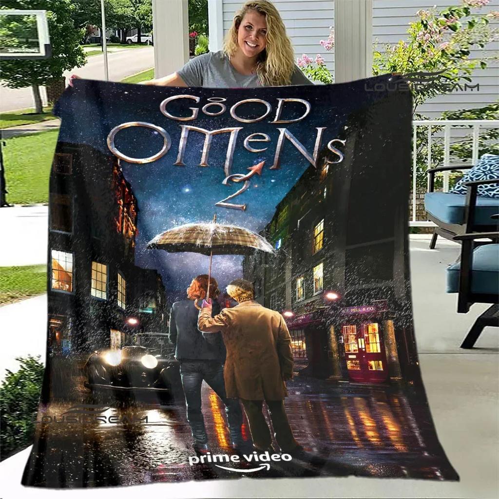 Good Omens Film Gedruckte Decke Kinder Warme Decke Flanell Weiche Bequeme Decke Haus Reise Decke Geburtstagsgeschenk