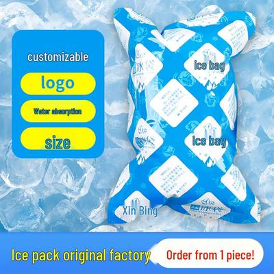 Tragbarer selbstansaugender Eisbeutel aus Vliesstoff für frische Lebensmittel und kalte Lieferketten, kein Wasser erforderlich