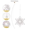 6pcs Acrylic Snowflake Pendant For Christmas Tree Decoration Transparent Snowflake Pendant Hanging Ornament For New Year Home Party