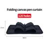 36/48/72/120 Hole Pen Curtain Black Folding Pencil Case Color Pencil Insert Professional Painting Pencil Bag Student Stationery
