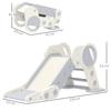 Foldable Kids Slide, Freestanding Baby Slide, for Ages 1.5-3 Years, Grey & Beige