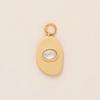 Colorful Natural Stone Zircon DIY Pendants with Gold Plating - European & American Fashion Jewelry