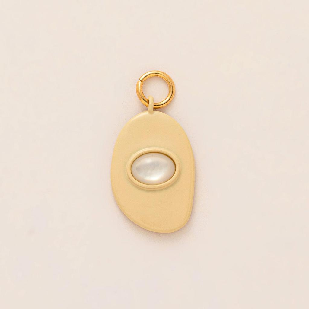 Colorful Natural Stone Zircon DIY Pendants with Gold Plating - European & American Fashion Jewelry