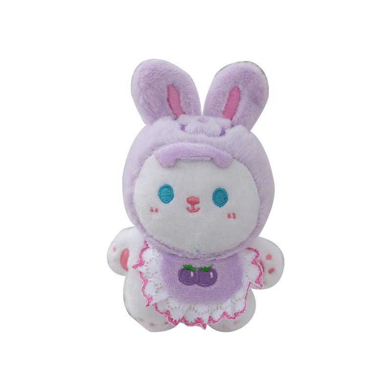 Adorable Bunny Plush Doll Keychain Soft Stuffed Animal Bag Charm Cute Toy