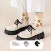 Flower Flower Middle Tube Socks Thickened Knitted Mid-tube Socks Floral Print Socks  Winter