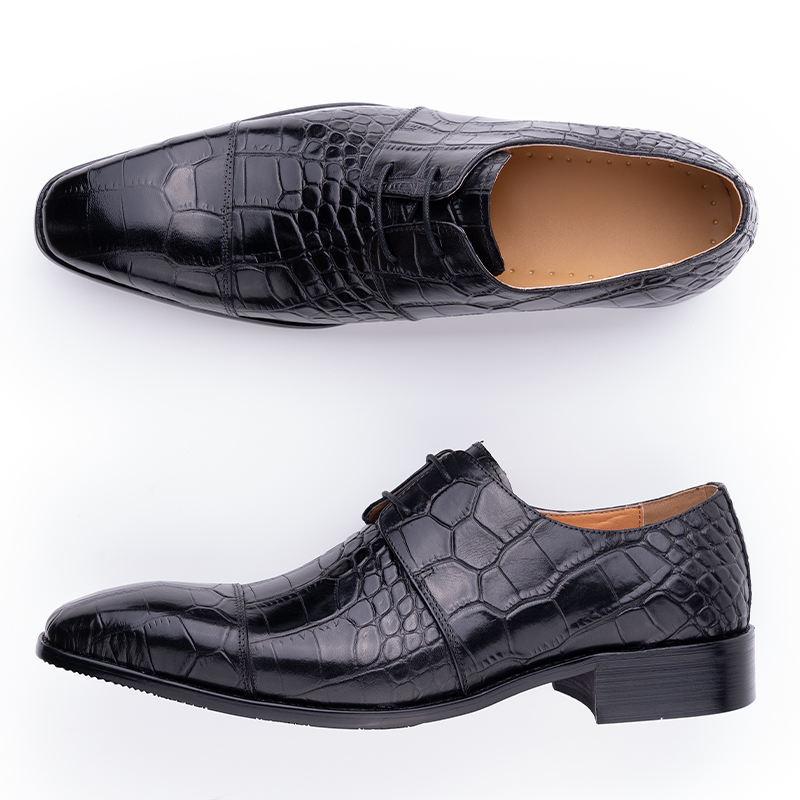 Fashion Men Shoes Luxury Italy Brand High Quality Lace-Up Business Formal Party Suit Footwear  Soulier Pour Homme New Fashion Black Blue