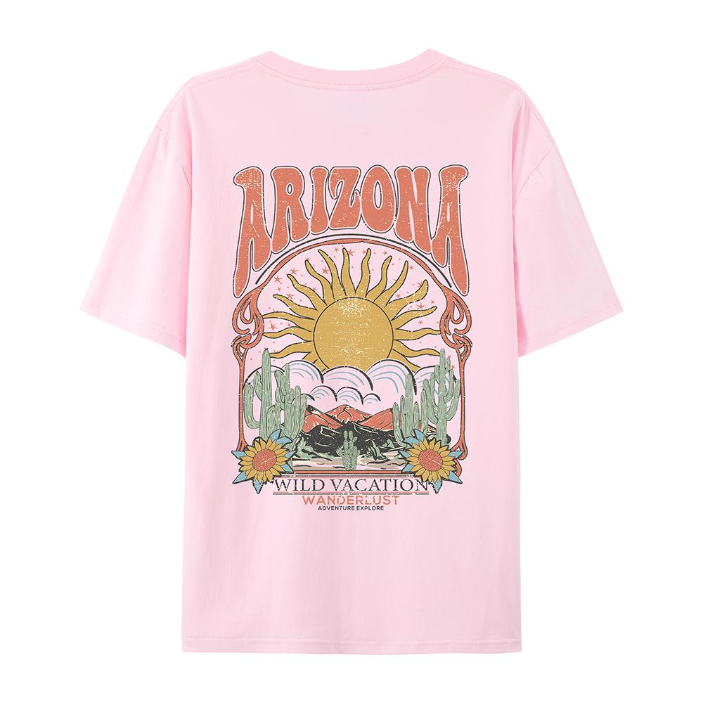 Arizona Scenery Printed Womens T-Shirt Harajuku Personality Tshirt Fashion Casual Clothing Breathable Summer T Shirts Women