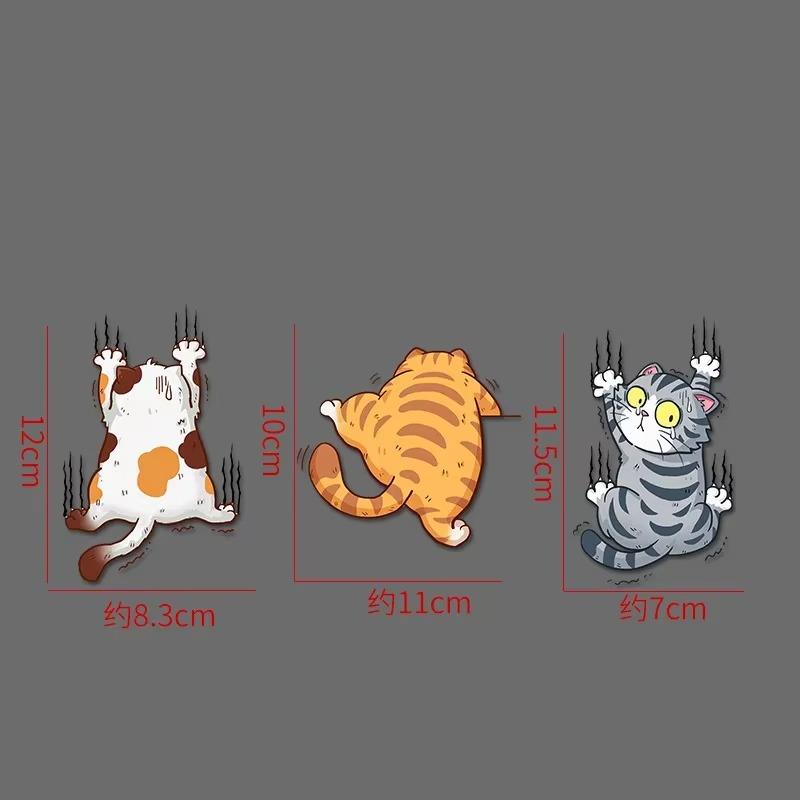 Car Stickers Styling Creative Cartoon Fun Cats  Auto Window Decals DIY Cars Motorbikes Decoration Vinyl Body Stickers