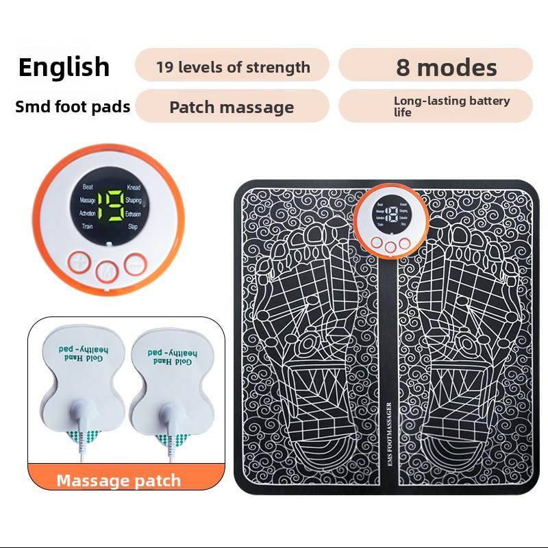 Intelligent Pulse Foot Pad EMS Foot Massager Micro Current Foot Therapy Machine, Rechargeable Portable Foot Massager