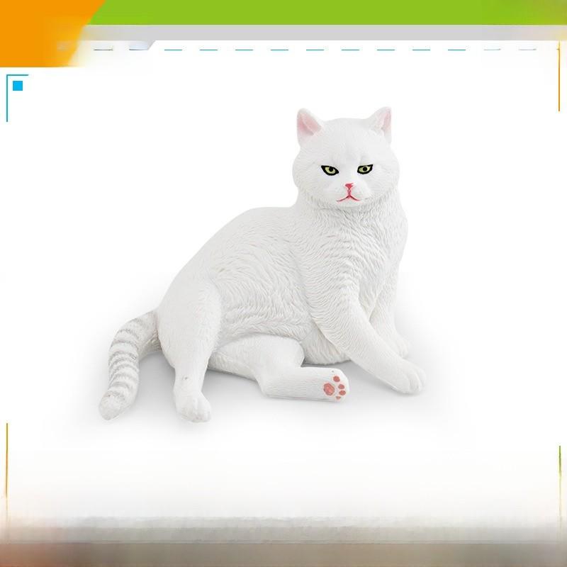 Pvc Orange Cat Grey Cat Model Decor For Home Office Desk And Collectors Display