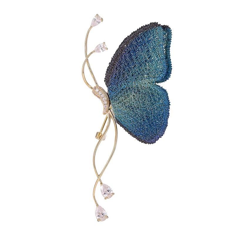 The First Butterfly Brooch Is A High-end Women's Exquisite Embroidered Butterfly Brooch with A Niche and High-end Design Sense