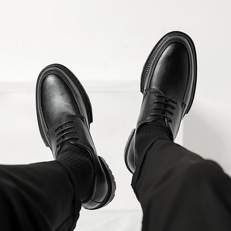 Mens shoes lace up Wingtip Oxford Shoes black Leather Brogue Men Dress Shoe Classic Business Shoe Men Office Formal Shoes