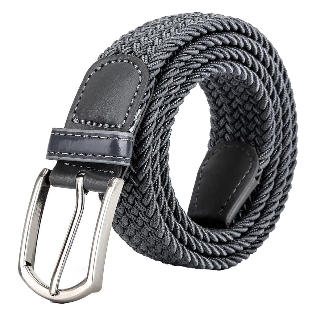 Elastic Nylon Unisex Casual Knitted Pin Buckle Jeans Belt Woven Canvas Elastic Expandable Stretch Waistband For Women Men Girdle