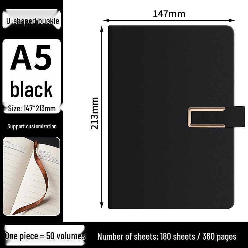 A5 Buckle Business Notebook with Thick Pages and Custom Logo