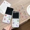 Applicable To Samsung Zflip6 Airbag Anti-Drop Mobile Phone Case Folding Screen Flip W24Flip Planet Glitter Female Model