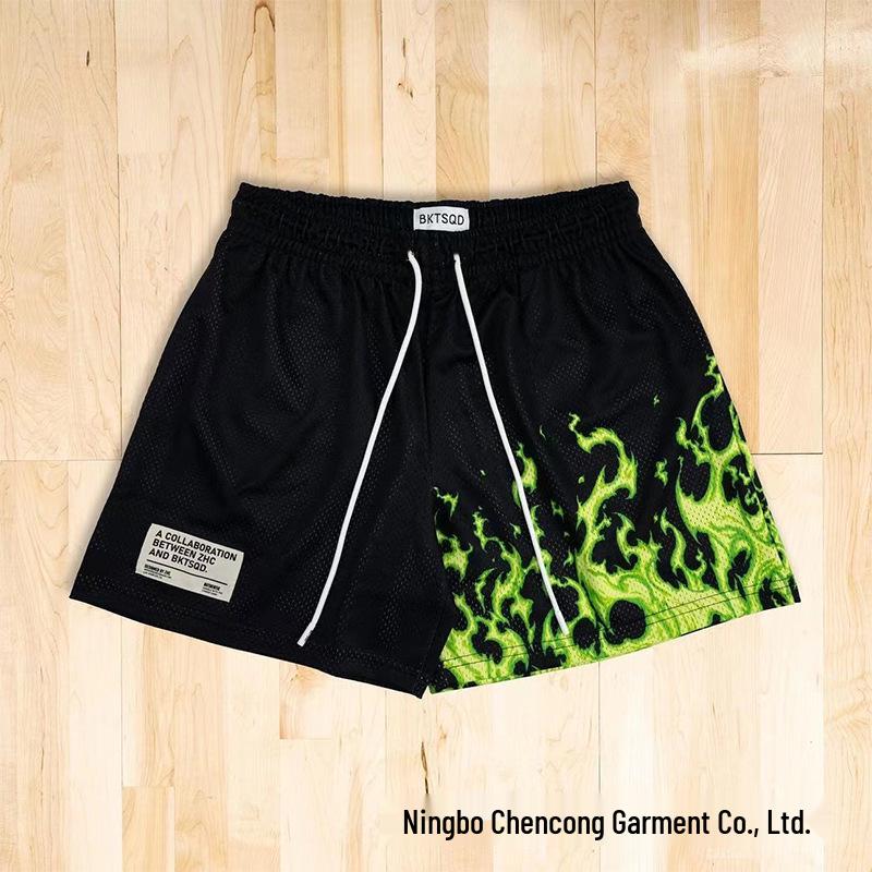 BKTSQD Unisex Quick-Dry Mesh Sports Shorts for Running, Basketball, and Swimming XL