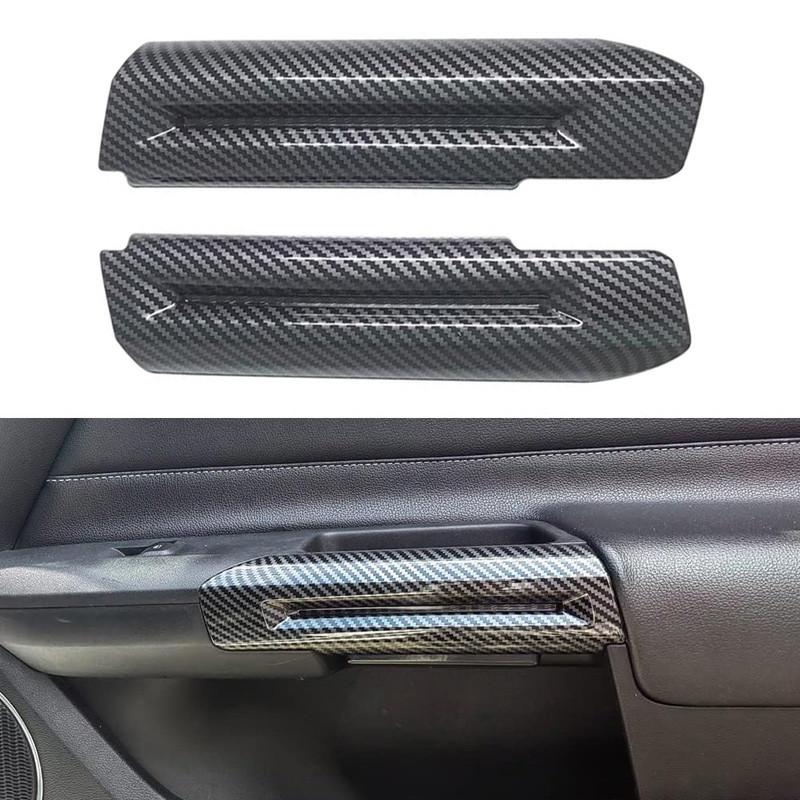 1 Pair Interior Door Handle Cover Trim For Ford Mustang 2015-2023
