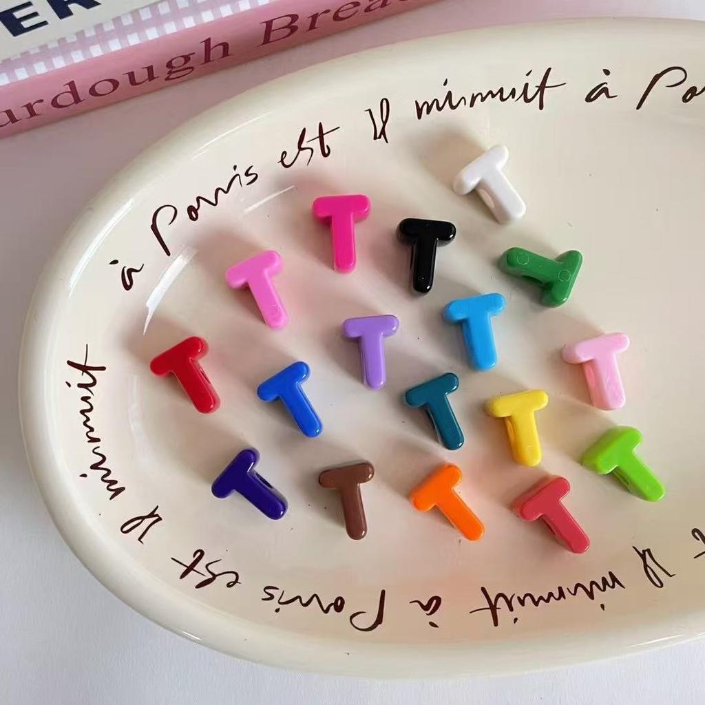 10 Stück/Los Bunte Englische Buchstabenperlen Für Schmuckherstellung DIY Dekoration Handykette Schlüsselanhänger Perlenstift Haaraccessoires