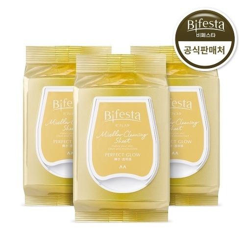 [Bifesta] Bifesta Micellar Cleansing Sheet Perfect Glow 46 Sheets (3 Pack)_636155