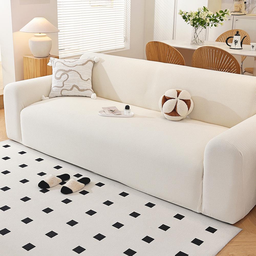 Anti Slip and Simple Style Polar Fleece Sofa Cover New Autumn and Winter Elastic All Season All Inclusive Sofa Cover