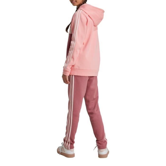 Survêtement Fille - Adidas - Tiberio 3-Stripes - Colorblock Rose - Manches Longues - Respirant