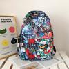 Men's Large Capacity Graffiti Backpack Women's Print Backpack Student School Bag