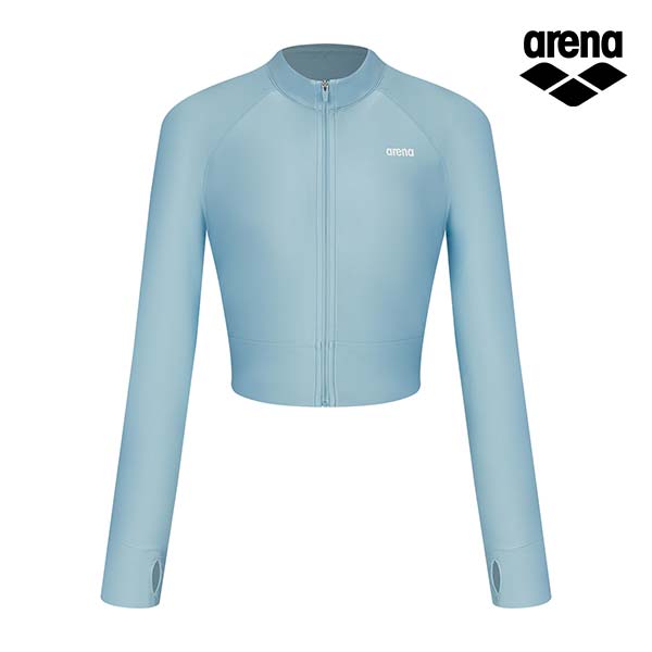 Alena New Wave Leisure Crop Zip-Up Rash Guard A4Bl1Qr42Sbl