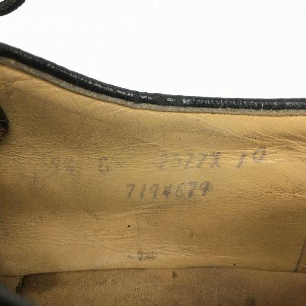 80s? Vintage Tag NUNN BUSH Long Wingtip American Brogue Black size 9.5E 27.0-27.5 Men's(USED)