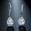 ZAKOL Luxury Teardrop Cubic Zirconia Dangle Earrings For Women Sparkling Crystal Earrings Bridal Wedding Party Jewelry Gift