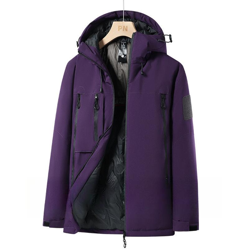 

Куртка с капюшоном Осень и Зима Новая Теплая Ветрозащитная Водонепроницаемая Мужское Пальто 3XL