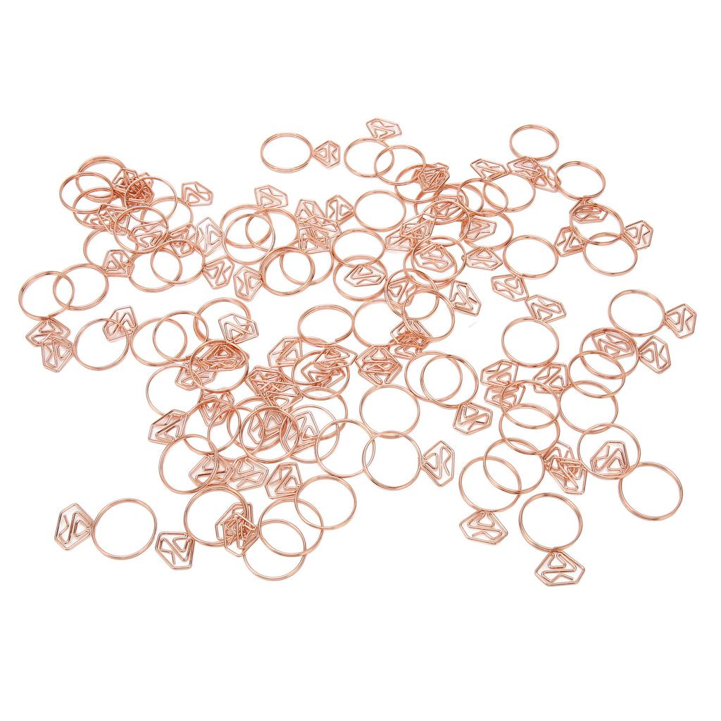 80pcs   Shape Paper Clips Rustproof Multifunction Multifunction with Clear Box for   School