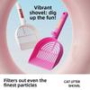 Plastic Material Cat Litter Scoop Large Size Fine Holes Cat Cleaning Tool Fine Pores Long Handle Sand Leakage Tool Pet Cleaning