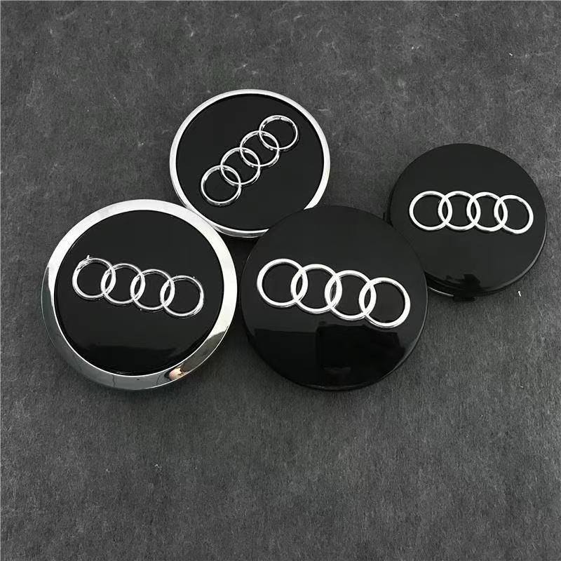 MMM New Black Grey 4pcs Set Audi Car Wheel Center Caps 60mm 61mm 69mm 68mm Automotive for Audi A3 A4 A5 A6 A7 A8 S4 S6 4B0601170