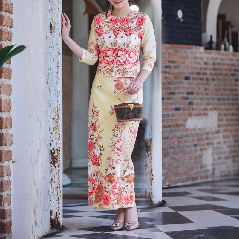 

ZANZEA Женская блузка с рукавом 3/4 и юбки Летние костюмы-двойки 5XL темно-розовый