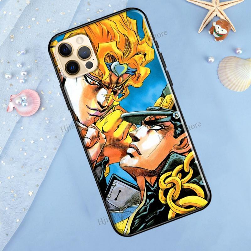 Jotaro Kujo And Dio Jojo Anime Phone Case For iPhone XR X XS MAX SE 2020 6S 7 8 Plus 12 Mini 11 13 Pro Max Shell Cover