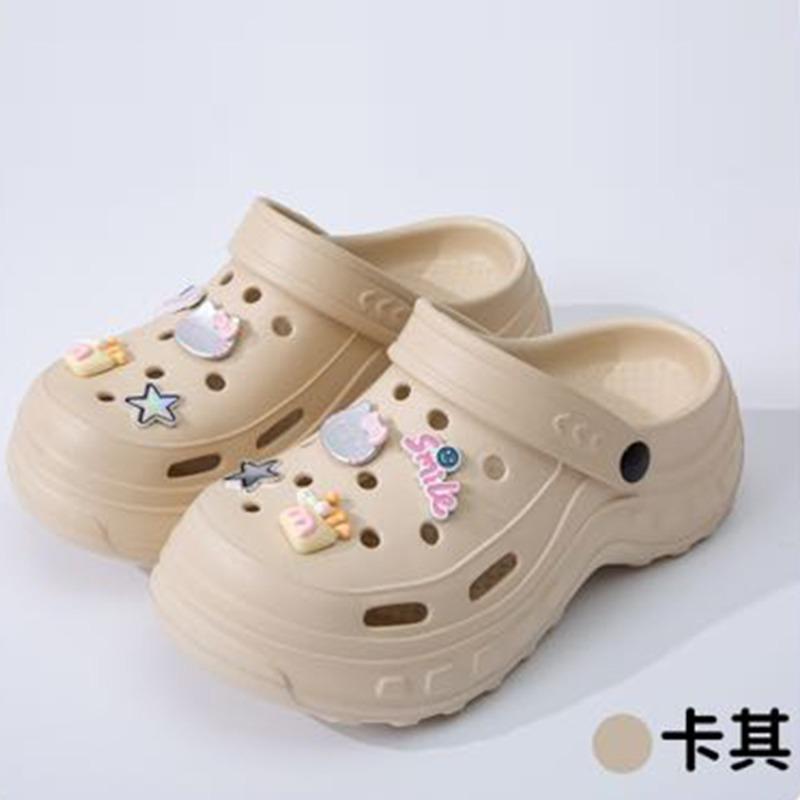 New thick-soled slippers women wear non-slip and wear-resistant cute cartoon eva slippers hole shoes wholesale