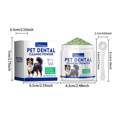 YEGBONG  Teeth Cleaning Powder for Dogs Dental Powder for Dogs  Dog Dental Care Plaque & Bad Breath Off Powder