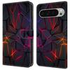 For Google Pixel 9 Pro XL Case Pattern Printed Protective Cover TPU+PU Leather Flip Phone Case