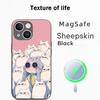 Cute Animal dog pattern lovely design  Phone Case For iPhone 17 16 15 14 13 12 Plus Pro Max  High-end Luxury Magsafe Sheepskin