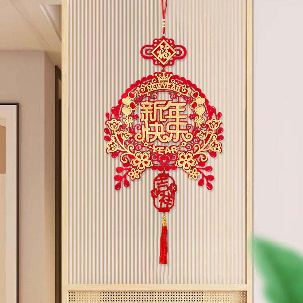 Chinese New Year Decoration Hanging Ornament Gift Red 2025 Dragon Year Oriental Chinese Knot Tassel Decoration for Wall Decor