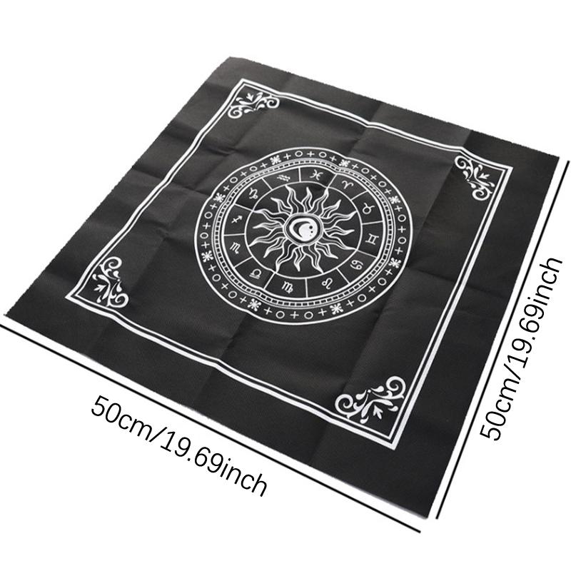 Tarot Tablecloth Divination Tarot Card Pad Pendulum Magic Pentacle Runes Cloth