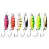7Pcs Multicolor Sequin Single Hook Metal Artificial Spoons Lure Bait Fishing Tackle