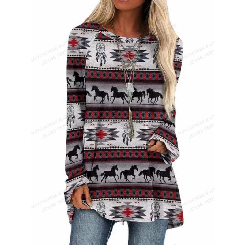 

Wolf 3d Print T-shirts Women Fashion Animal T-shirts Casual Long Sleeve Tops Vintage Women s T-shirts 4XL