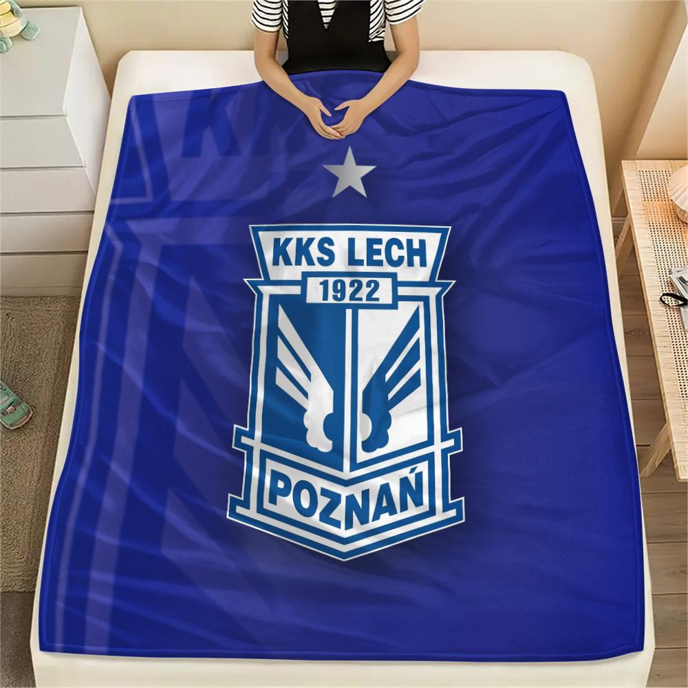 Lech Poznań Print Flannel Blanket, High quality Comfortable for All Seasons, Home Decor, Warmth and Comfort 80cm x 120cm