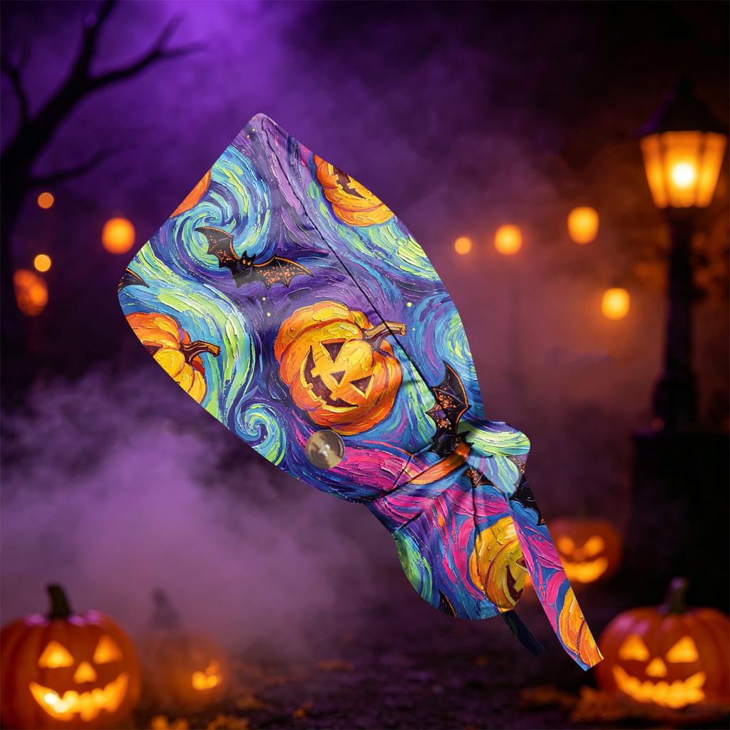 Women's Halloween Print Ponytail with - Design for Work and Casual Wear