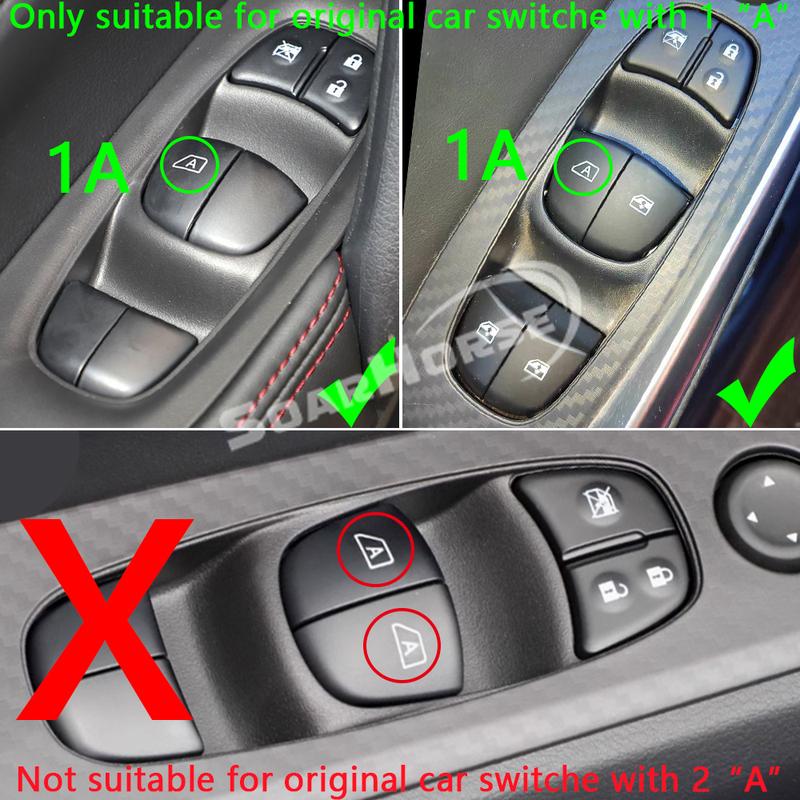LHD Car Electric Power Window Lifter Control Button With Orange LED Backlight Switch 25401-6LA0A For Nissan Sentra -2025